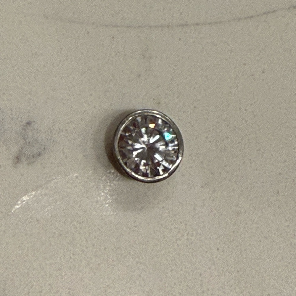 Bezel Set Moissanite 3 ct D color set in Sterling Silver, Chain included